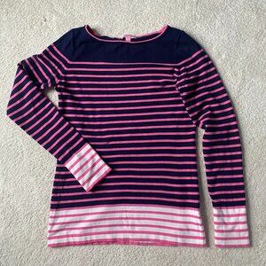 Lilly Pulitzer navy and pink stripe sweater - SIZE LARGE
